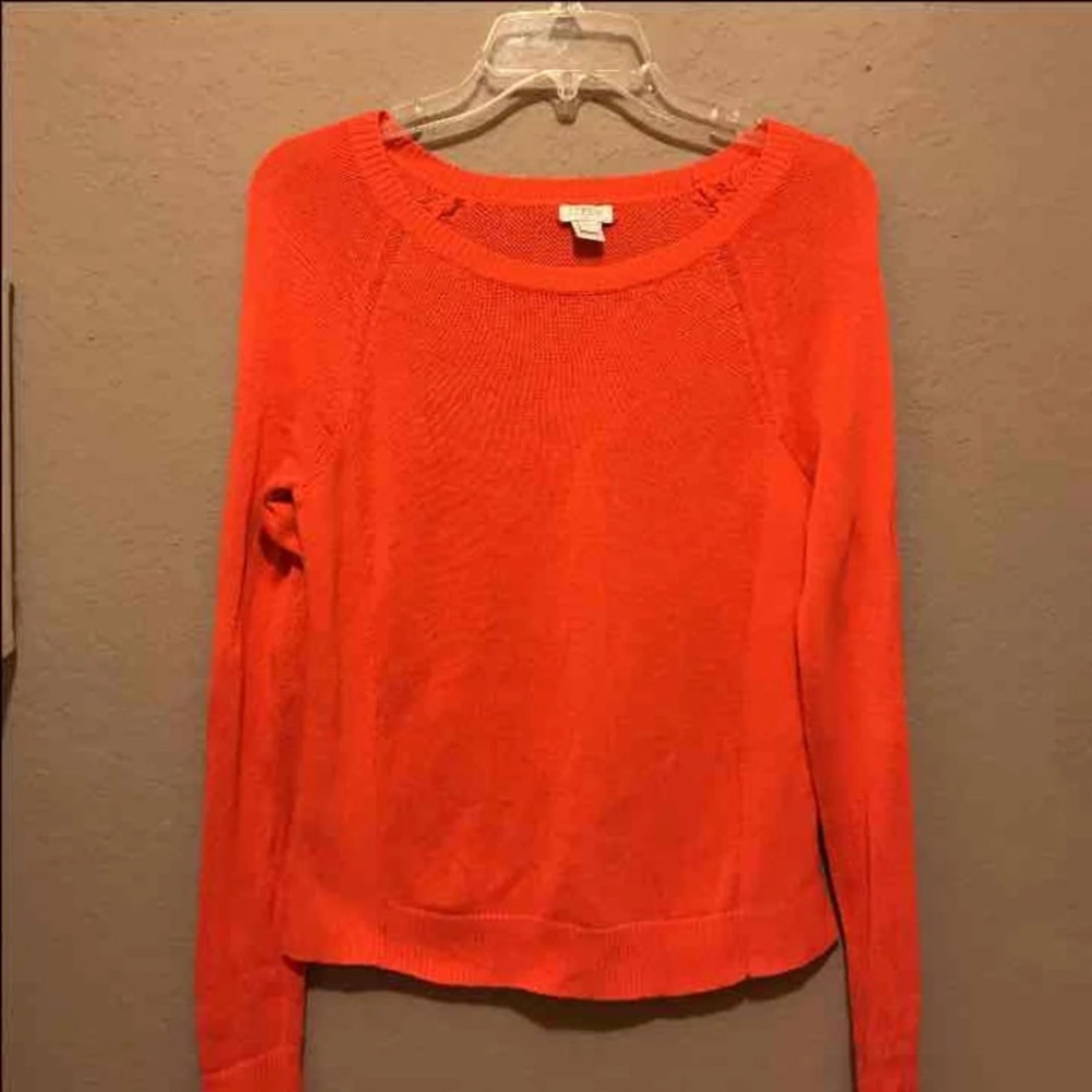 Orange J Crew Sweater